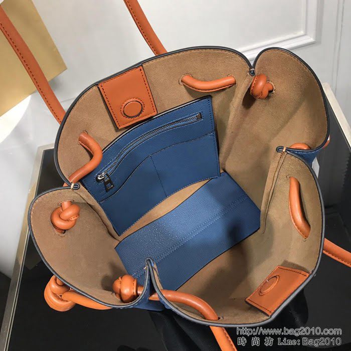 LOEWE羅意威 原版軟皮 最新Flamenco Knot系列 抽繩荔枝紋購物袋 手提肩背包 3041  jdl1113